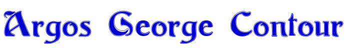 Argos George Contour 字体